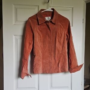 Live a Little Women's Leather Jacket - Rust Orange